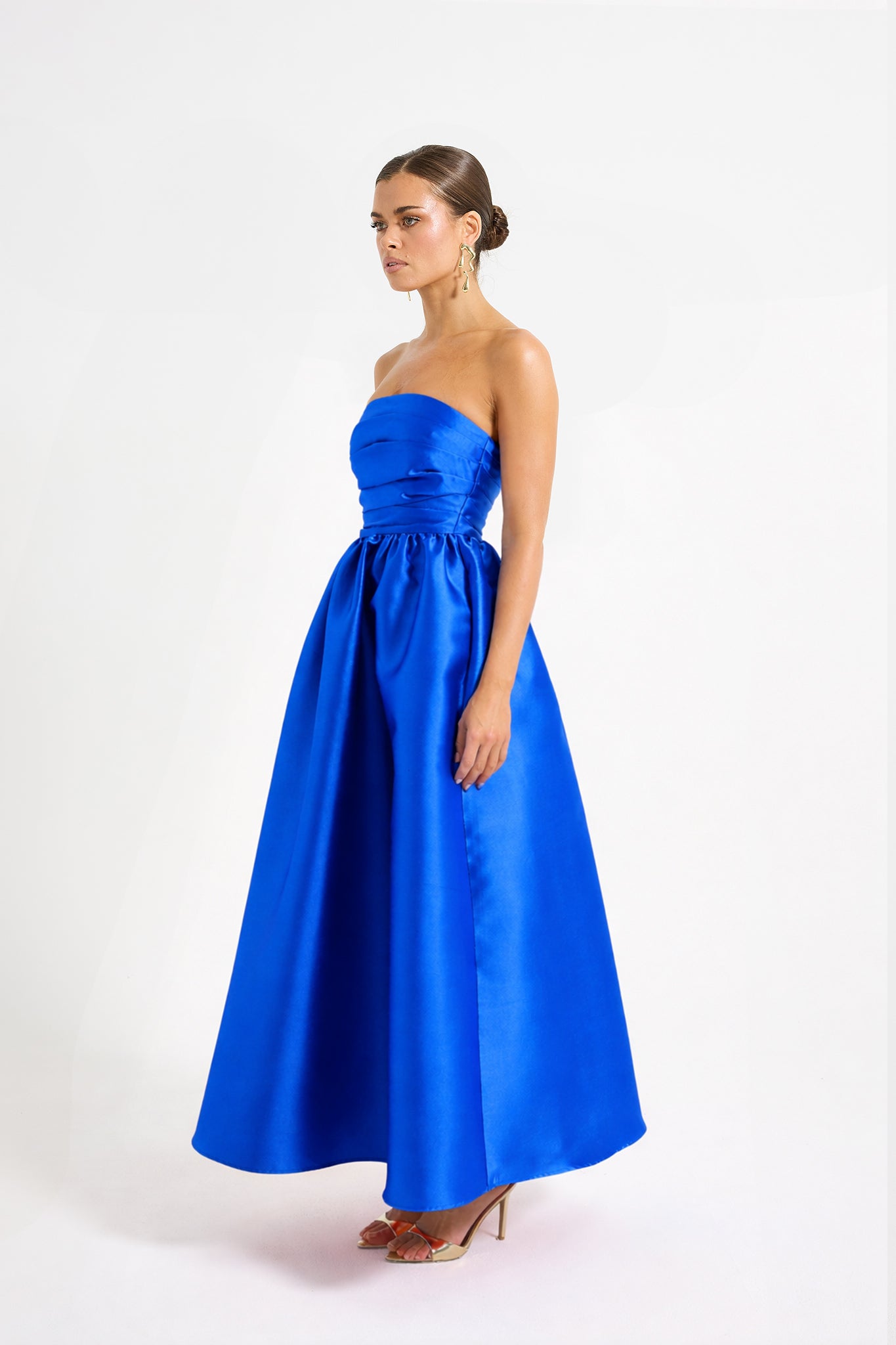 Pippa Strapless Midi - Cobalt Blue Formal Event-wear Dress PASDUCHAS Pippa Strapless Midi - Cobalt Blue Formal Event-wear Dress PASDUCHAS
