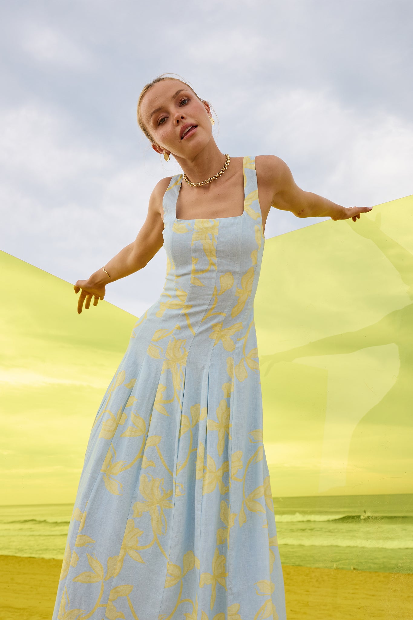 pasduchas mercury midi dress Soleil Panelled Midi