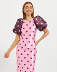 Dottie Contrast Sleeve Midi