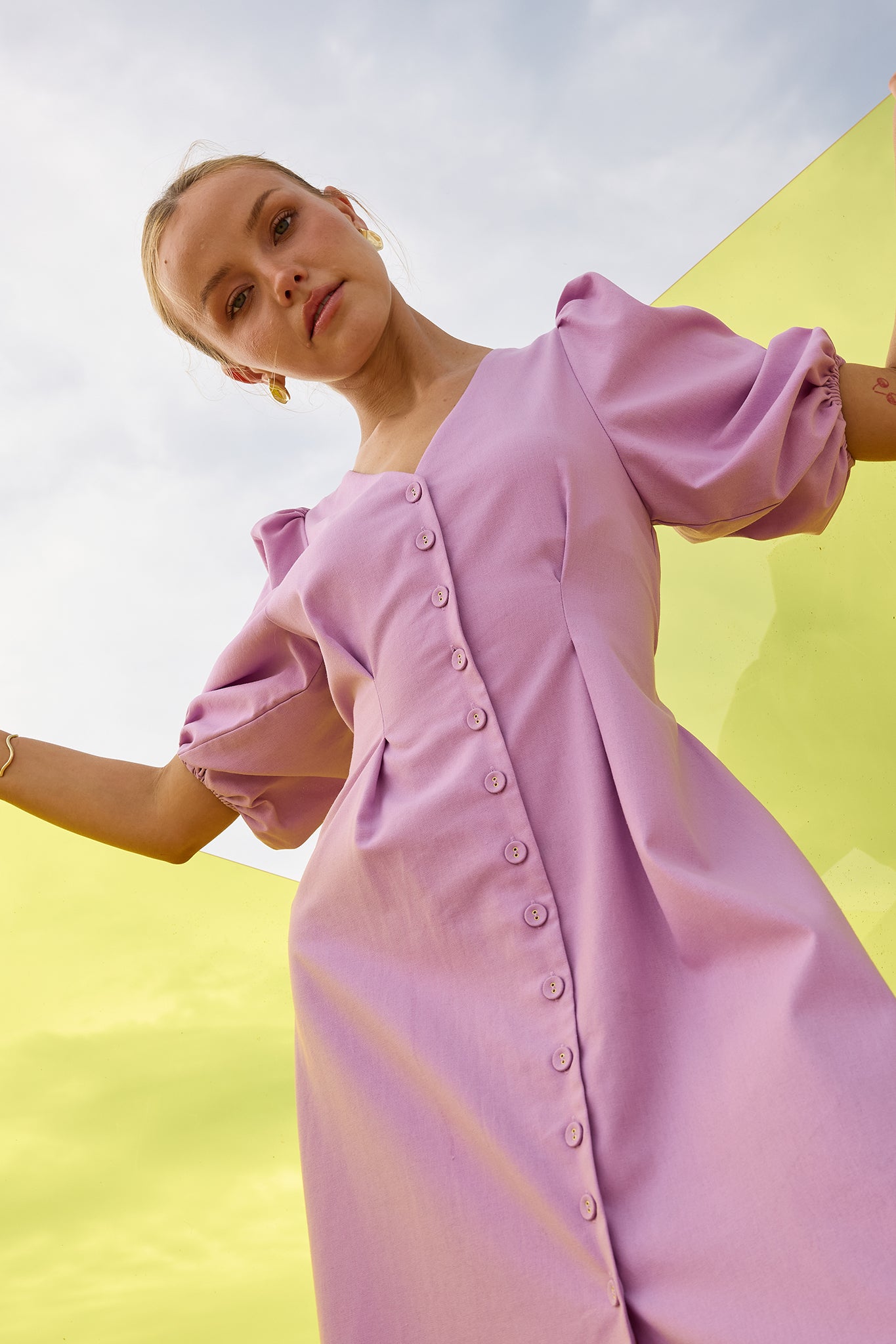 knee length dresses for ladies Bounty Button Midi – PASDUCHAS