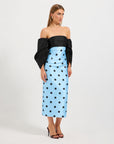 Dottie Contrast Shoulder Midi