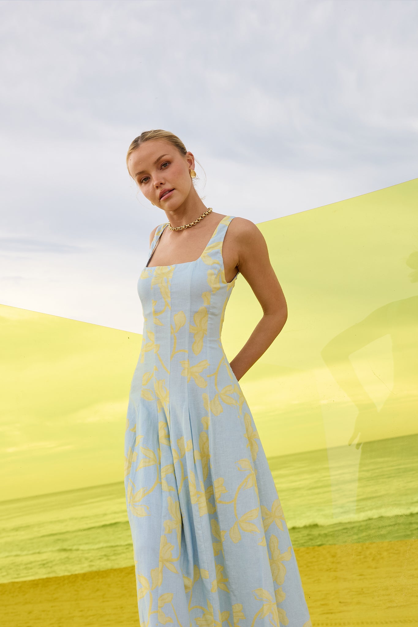 Soleil Panelled Midi