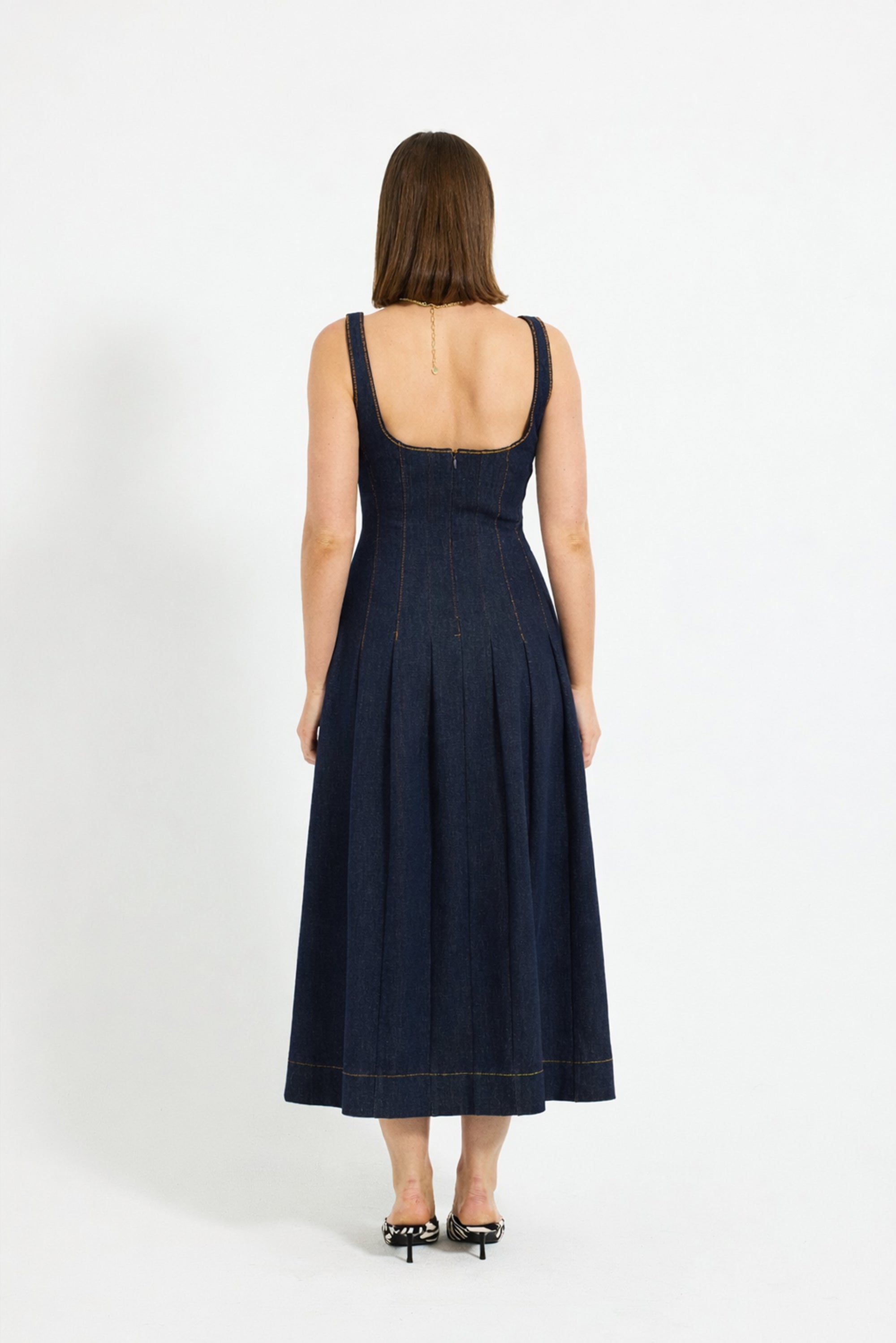hudson denim dress Washed Denim Midi Dress Mainstream Boutique Hudson