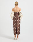 Dottie Contrast Shoulder Midi
