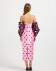 Dottie Contrast Shoulder Midi