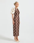 Dottie Contrast Sleeve Midi