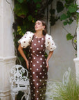 Dottie Contrast Sleeve Midi