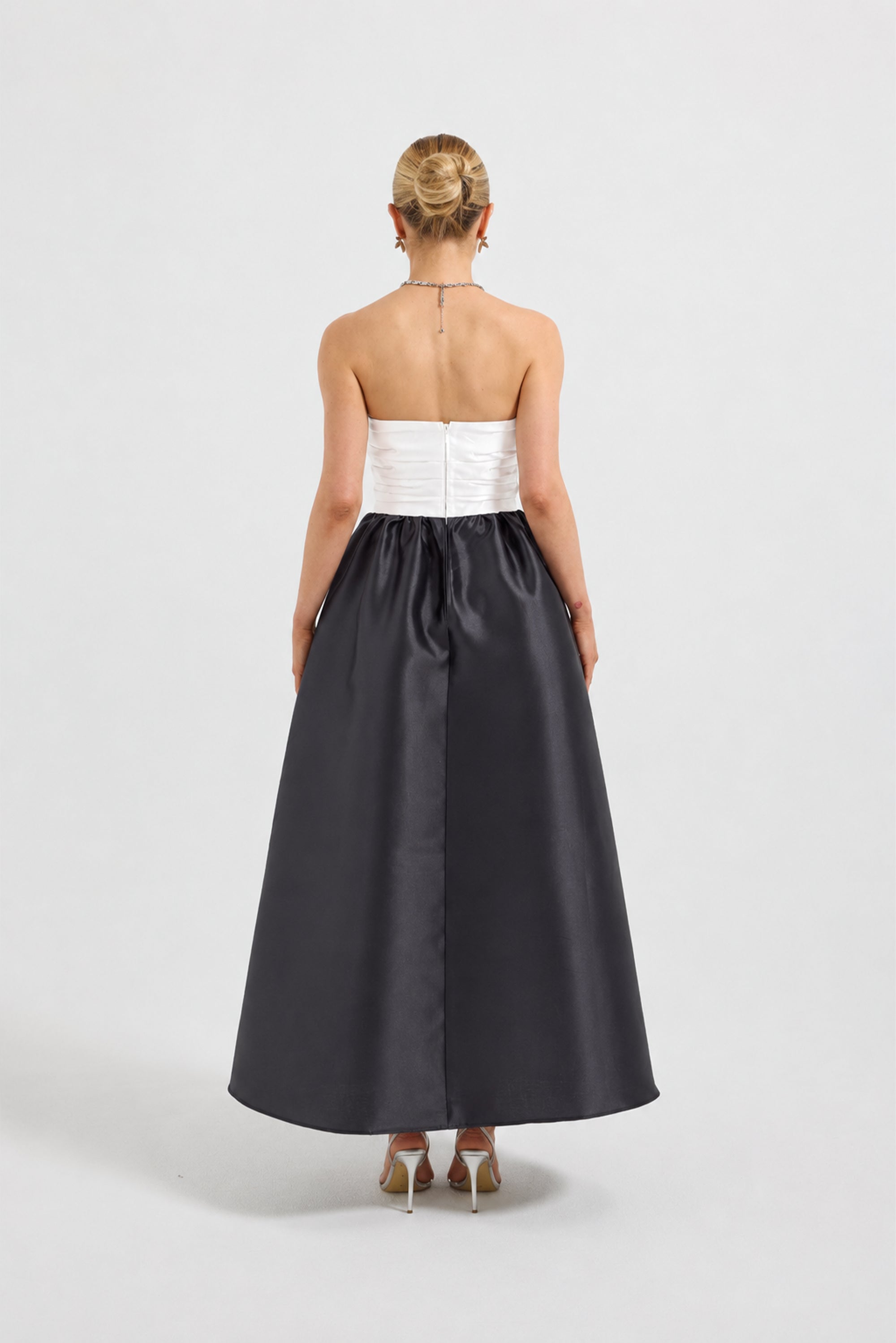 Matilda Contrast Strapless Midi