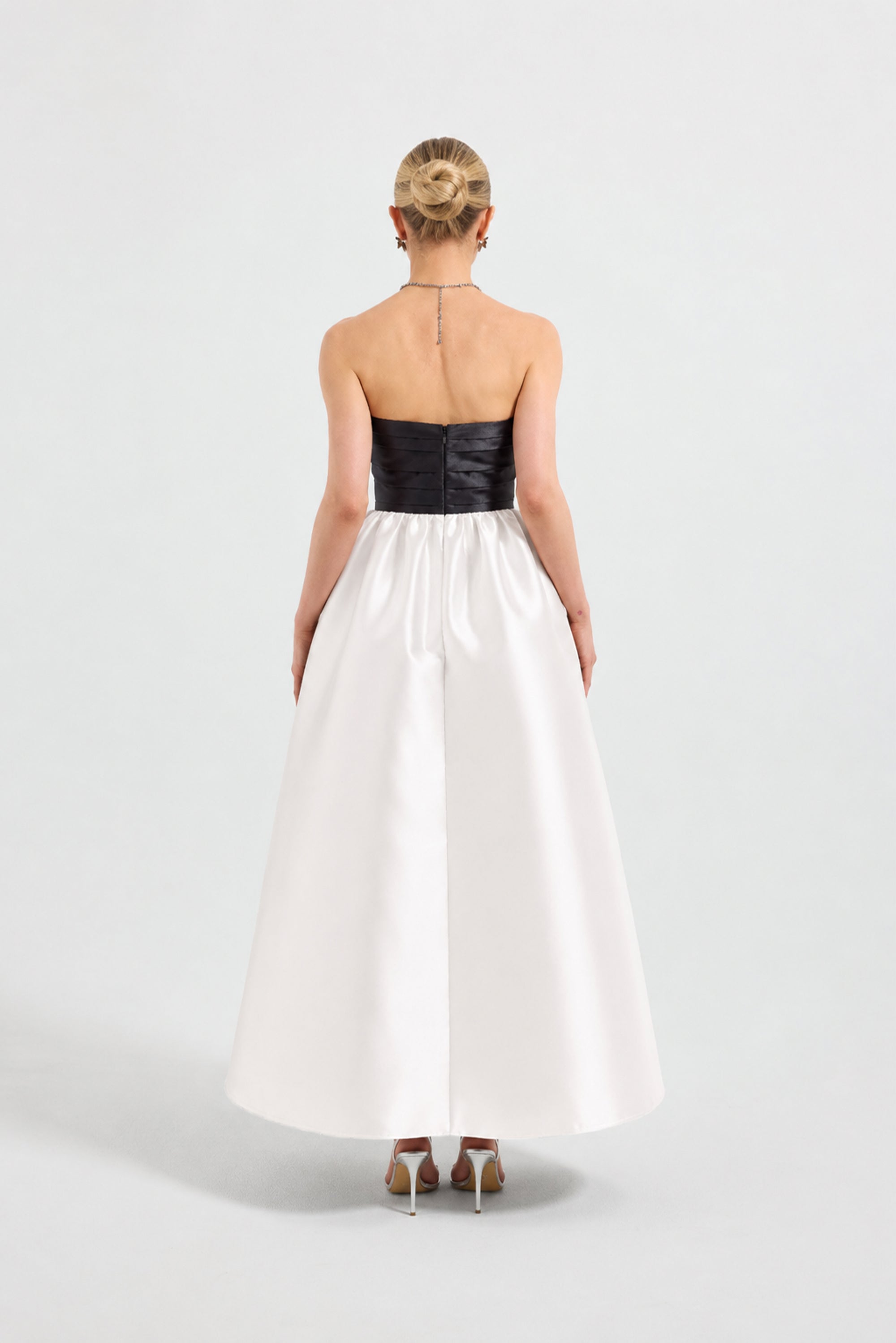 Matilda Contrast Strapless Midi