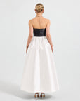 Matilda Contrast Strapless Midi