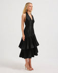 Lennox Pleated Halter Midi