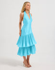 Lennox Pleated Halter Midi