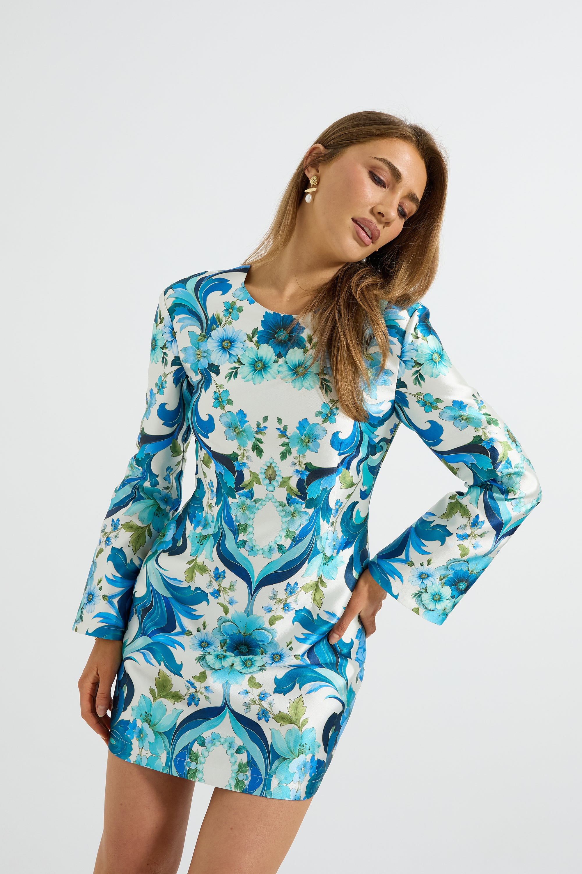 Flora Sleeve Mini Dress