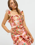 Posy Ruffle Midi