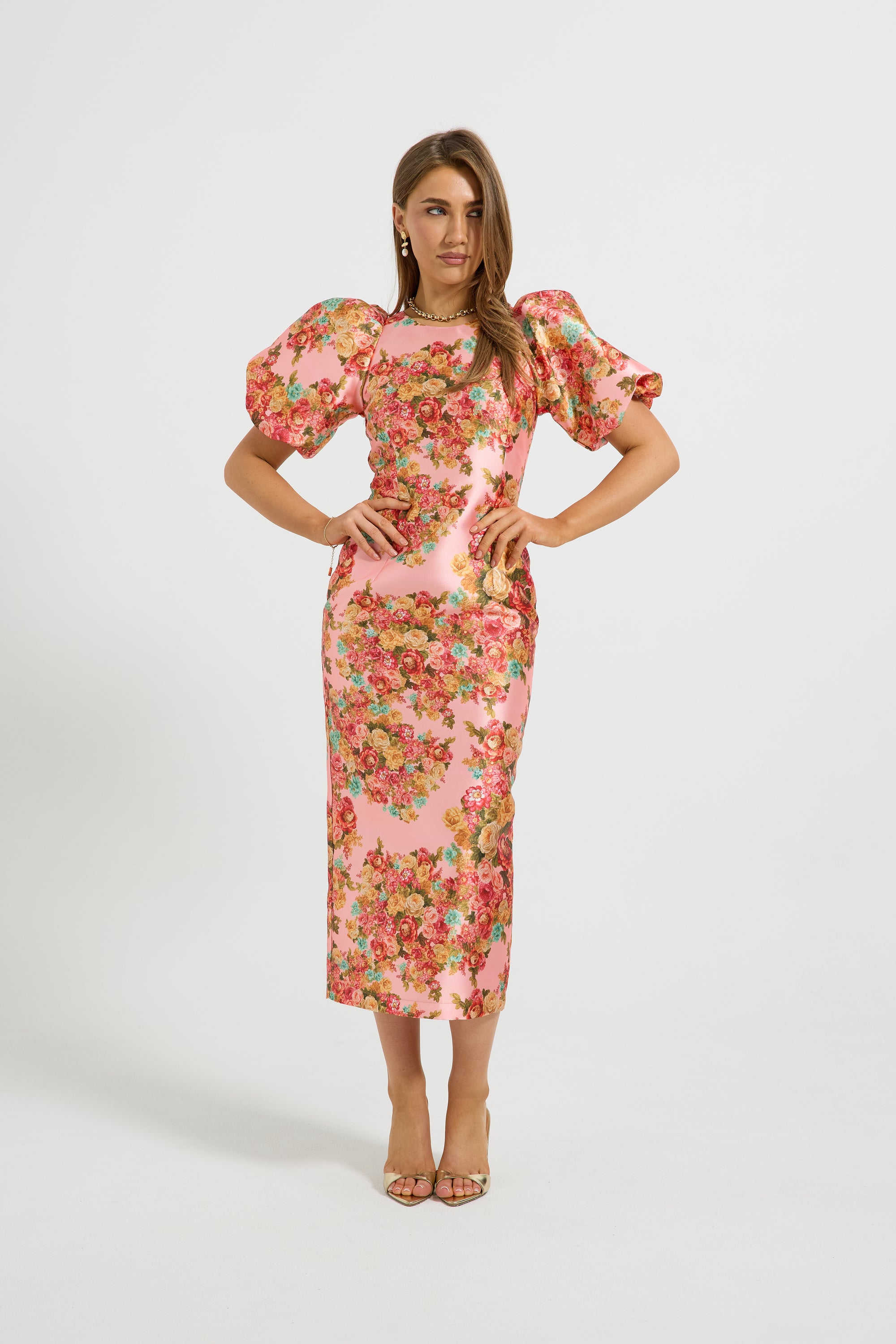 Posy Sleeve Midi