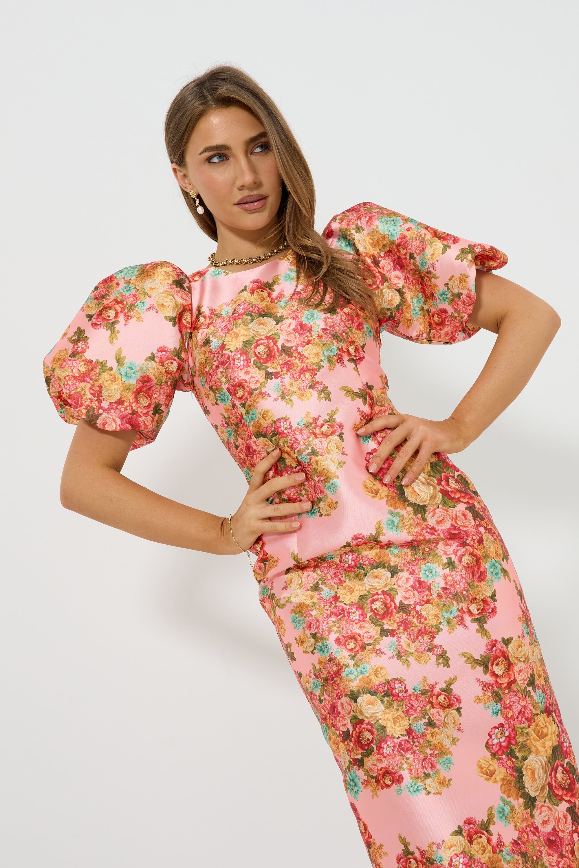Posy Sleeve Midi