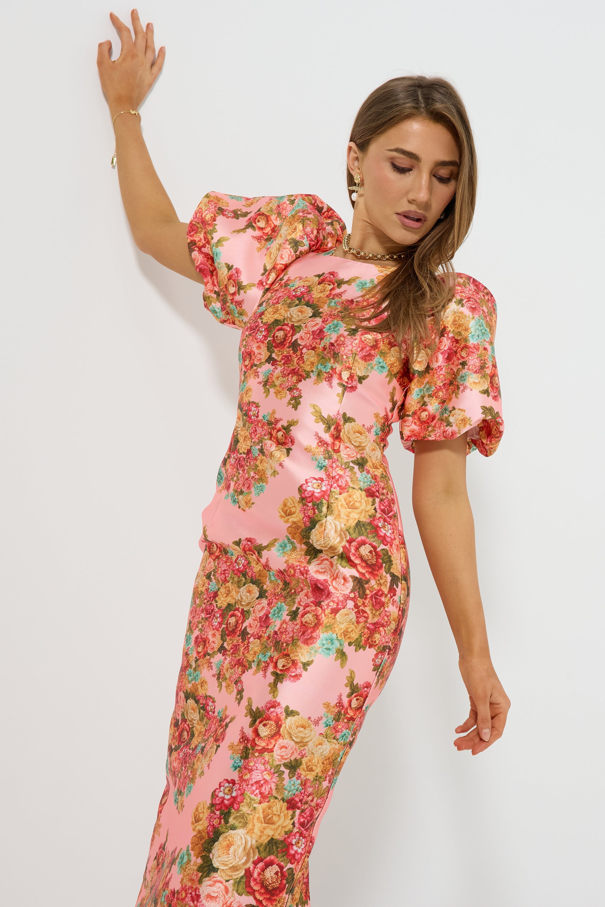 Posy Sleeve Midi